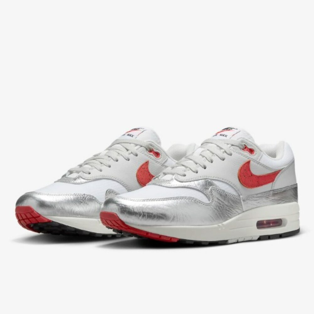 Nike Air Max 1 Premium Hot Sauce White Chile Red Sneakers Men's Shoes Size 9.5
